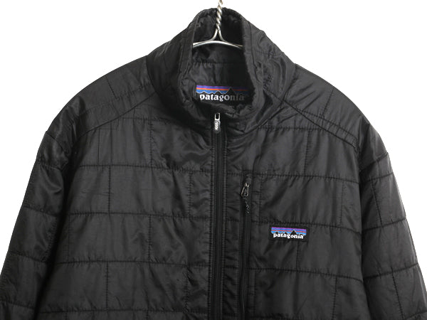 パタゴニア ナノ パフ プルオーバー メンズ S / 12年製 ジャケット 中綿 キルティング ナイロン ハーフジップ パッカブル ワンポイント 黒