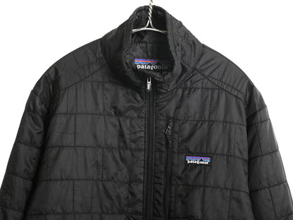 パタゴニア ナノ パフ プルオーバー メンズ S / 12年製 ジャケット 中綿 キルティング ナイロン ハーフジップ パッカブル ワンポイント 黒