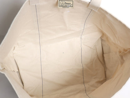 デッドストック USA製 エルエルビーン キャンバス トート バッグ LARGE 未使用 アウトドア ハンドバッグ オープントップ 企業 ツートン 紺