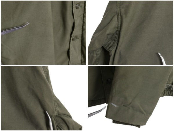 ステンシル 80s 米軍実物 USN ネイビー A-2 デッキ ジャケット MEDIUM / ヴィンテージ ミリタリー 軍物 裏ボア ライナー付き ジャンパー 