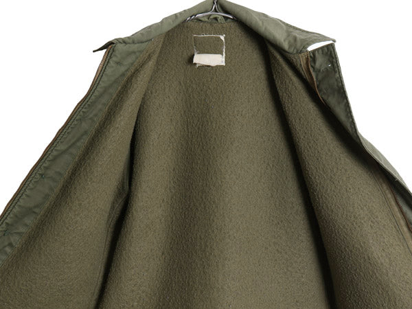 ステンシル 80s 米軍実物 USN ネイビー A-2 デッキ ジャケット MEDIUM / ヴィンテージ ミリタリー 軍物 裏ボア ライナー付き ジャンパー 