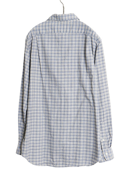 ラルフローレン チェック 長袖 シャツ メンズ L 古着 ポロ CLASSIC FIT コットン ポニー無し カジュアル マルチカラー ホリゾンタルカラー