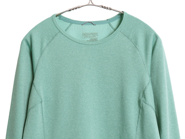 パタゴニア キャプリーン 長袖 Tシャツ レディース M / 18年製 アウトドア ロンT ストレッチ アンダーシャツ インナー シンプル グリーン