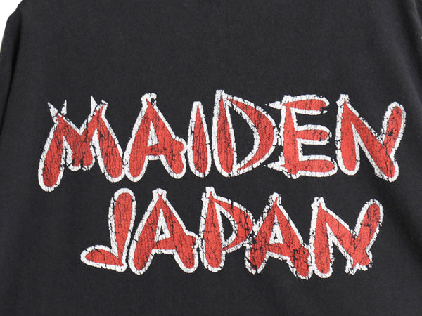 00s ★ アイアンメイデン イラスト プリント Tシャツ メンズ XL 古着 オールド 当時物 オフィシャル バンド メタル ロック スカル ブラック