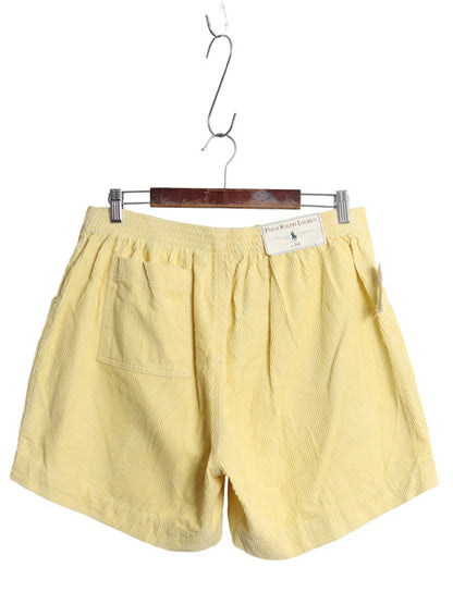 デッドストック 90s ポロ ラルフローレン 太畝 コーデュロイ ショートパンツ メンズ 38 / 新品 オールド ショーツ 短パン 大きいサイズ 黄