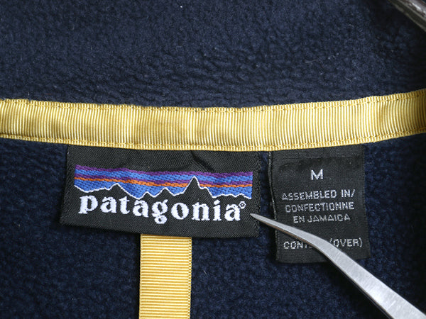 90s パタゴニア シンチラ スナップT メンズ M / 95年製 オールド アウトドア フリース プルオーバー ジャケット ジャンパー ハイネック 紺