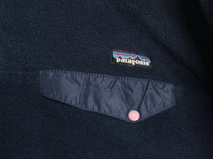 90s パタゴニア シンチラ スナップT メンズ M / 95年製 オールド アウトドア フリース プルオーバー ジャケット ジャンパー ハイネック 紺