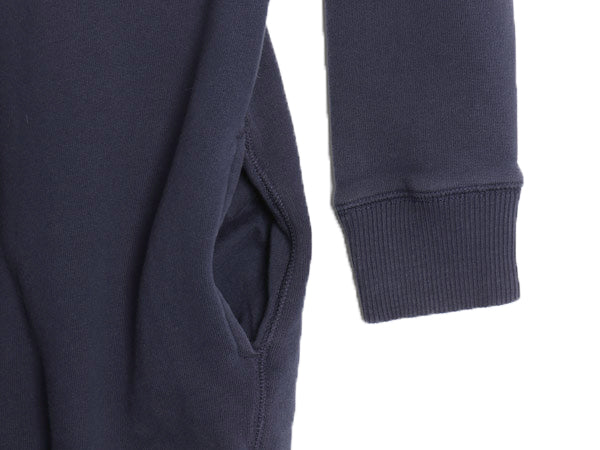 ラルフローレン ショールカラー スウェット ワンピース キッズ XL レディース XS ポロ ヘンリーネック コットン チュニック 裏起毛なし 紺