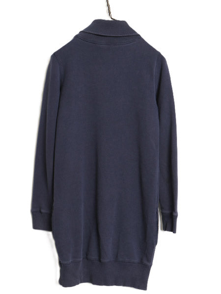 ラルフローレン ショールカラー スウェット ワンピース キッズ XL レディース XS ポロ ヘンリーネック コットン チュニック 裏起毛なし 紺