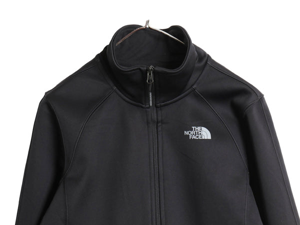 US企画 ノースフェイス APEX ソフトシェル ジャケット レディース L / アウトドア フルジップ 裏 フリース ストレッチ 企業 ブラック 防風
