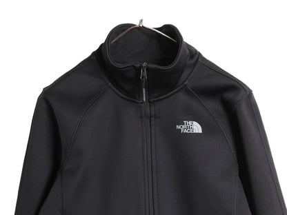 US企画 ノースフェイス APEX ソフトシェル ジャケット レディース L / アウトドア フルジップ 裏 フリース ストレッチ 企業 ブラック 防風