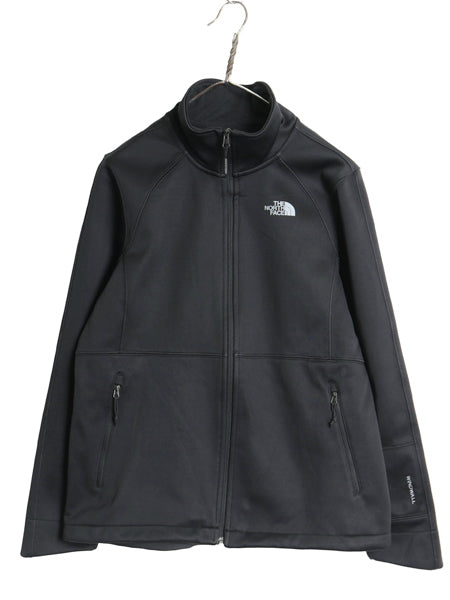 US企画 ノースフェイス APEX ソフトシェル ジャケット レディース L / アウトドア フルジップ 裏 フリース ストレッチ 企業 ブラック 防風