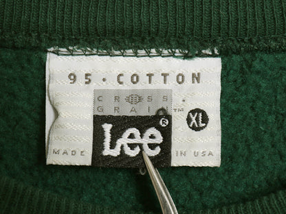 90s USA製 リー カレッジ プリント スウェット メンズ XL 古着 オールド ヘビーウェイト トレーナー 裏起毛 リバース タイプ 大きいサイズ