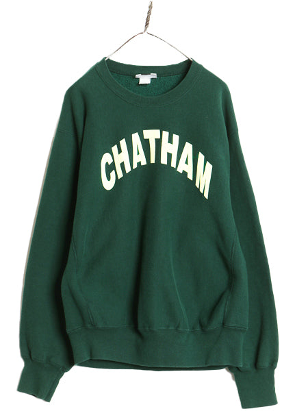 90s USA製 リー カレッジ プリント スウェット メンズ XL 古着 オールド ヘビーウェイト トレーナー 裏起毛 リバース タイプ 大きいサイズ