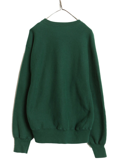 90s USA製 リー カレッジ プリント スウェット メンズ XL 古着 オールド ヘビーウェイト トレーナー 裏起毛 リバース タイプ 大きいサイズ