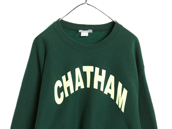 90s USA製 リー カレッジ プリント スウェット メンズ XL 古着 オールド ヘビーウェイト トレーナー 裏起毛 リバース タイプ 大きいサイズ
