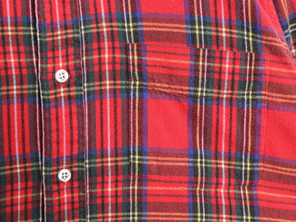 90s エルエルビーン チェック 長袖 フランネル シャツ メンズ M / 古着 オールド コットン ネルシャツ 長袖シャツ マルチカラー ゆったり