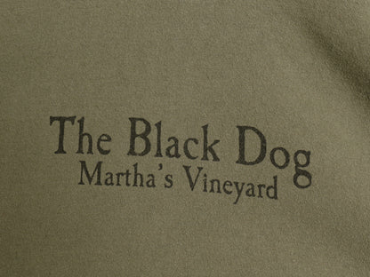 90s USA製 The Black Dog ドッグ イラスト プリント 長袖 Tシャツ メンズ レディース XXL / オールド ロンT アニマル 大きいサイズ カーキ