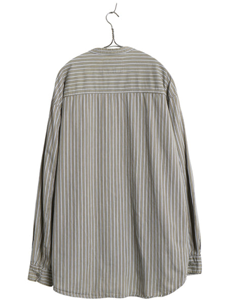 90s リーバイス ストライプ バンドカラー 長袖 シャツ メンズ XL / オールド コットン ノーカラー 長袖シャツ マルチカラー 大きいサイズ