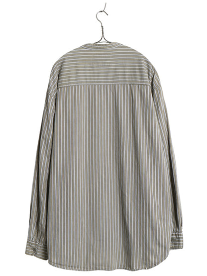 90s リーバイス ストライプ バンドカラー 長袖 シャツ メンズ XL / オールド コットン ノーカラー 長袖シャツ マルチカラー 大きいサイズ