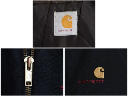 90s カーハート エクストリーム アークティック ジャケット メンズ M オールド ワーク ナイロン フルジップ 中綿 キルティング ライナー 黒