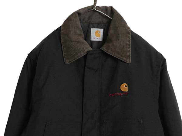 90s カーハート エクストリーム アークティック ジャケット メンズ M オールド ワーク ナイロン フルジップ 中綿 キルティング ライナー 黒