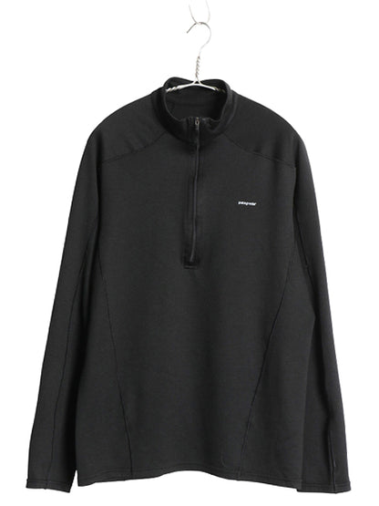 パタゴニア キャプリーン 3 長袖 Tシャツ メンズ M 古着 11年製 アウトドア ハーフジップ ロンT ハイネック ストレッチ インナー ブラック