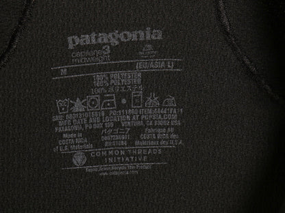 パタゴニア キャプリーン 3 長袖 Tシャツ メンズ M 古着 11年製 アウトドア ハーフジップ ロンT ハイネック ストレッチ インナー ブラック