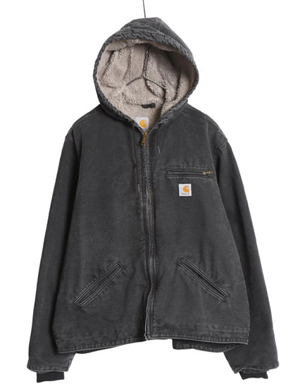 US企画 カーハート ダック シエラ ジャケット レディース XL WJ141 裏 ボア パイル フリース フルジップ ブルゾン ワーク 大きいサイズ 黒