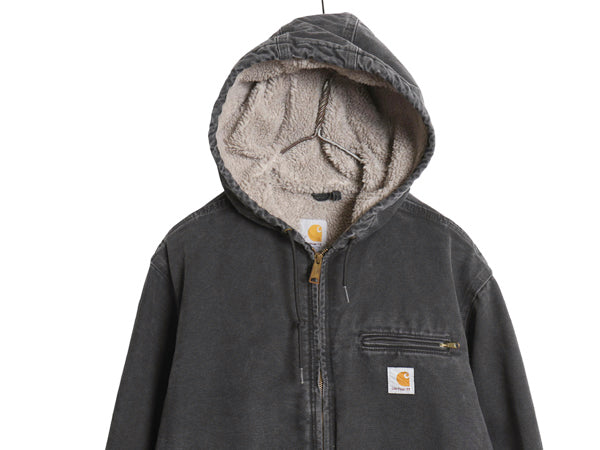 US企画 カーハート ダック シエラ ジャケット レディース XL WJ141 裏 ボア パイル フリース フルジップ ブルゾン ワーク 大きいサイズ 黒