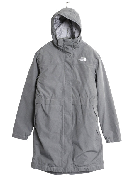 US企画 ノースフェイス ナイロン マウンテンパーカー ジャケット レディース S ロング コート DRYVENT 中綿 脱着 ライナー付き ジャンパー