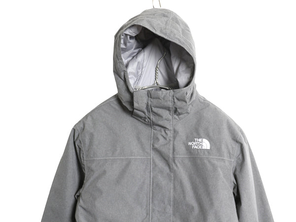 US企画 ノースフェイス ナイロン マウンテンパーカー ジャケット レディース S ロング コート DRYVENT 中綿 脱着 ライナー付き ジャンパー
