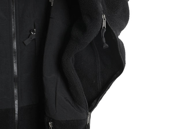 ノースフェイス フード付き デナリ ジャケット メンズ L / フリース ナイロン パーカー ジャンパー フルジップ ブルゾン ブラック ゆったり