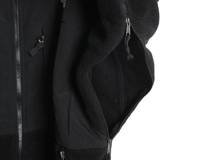 ノースフェイス フード付き デナリ ジャケット メンズ L / フリース ナイロン パーカー ジャンパー フルジップ ブルゾン ブラック ゆったり