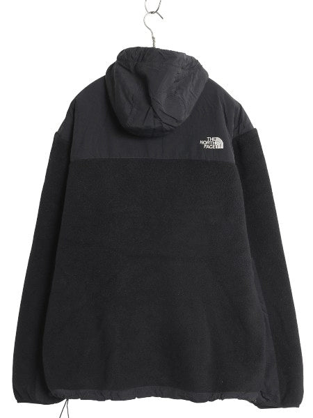ノースフェイス フード付き デナリ ジャケット メンズ L / フリース ナイロン パーカー ジャンパー フルジップ ブルゾン ブラック ゆったり