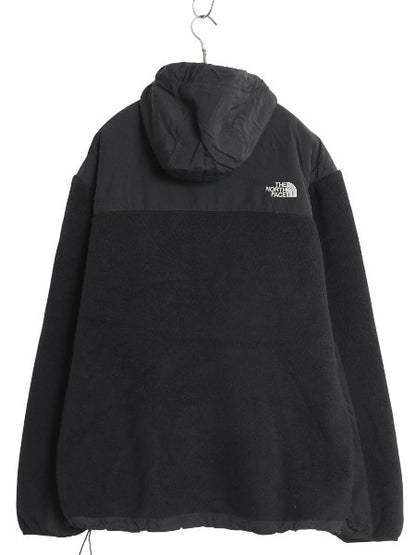 ノースフェイス フード付き デナリ ジャケット メンズ L / フリース ナイロン パーカー ジャンパー フルジップ ブルゾン ブラック ゆったり