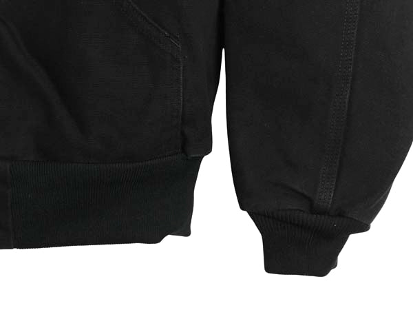 USA製 カーハート アクティブ ジャケット メンズ L ワーク ダック フード パーカー メッシュ ライナー フルジップ ブルゾン 企業 ブラック