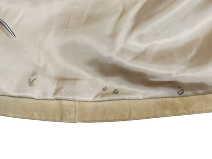 USA製 コーチ 本革 スウェード レザー ハーフ コート レディース XS 大きめ M 古着 革ジャン ジャケット ステンカラー ベージュ ボックス