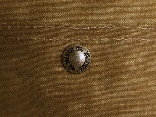 USA製 ★ フィルソン ティン クロス クルーザー ベスト メンズ L 程/ 古着 2012 限定モデル オイルド コットン ワーク アウトドア 茶 無地