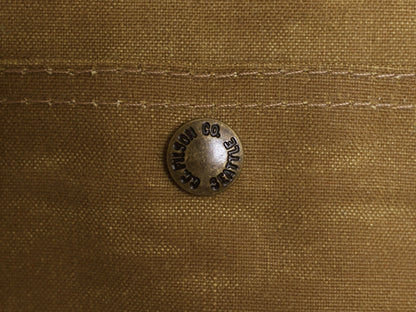 USA製 ★ フィルソン ティン クロス クルーザー ベスト メンズ L 程/ 古着 2012 限定モデル オイルド コットン ワーク アウトドア 茶 無地