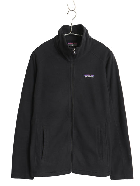 パタゴニア マイクロD フリース ジャケット レディース M / 19年製 ハイネック フルジップ ブルゾン ジャンパー ミドルレイヤー ブラック