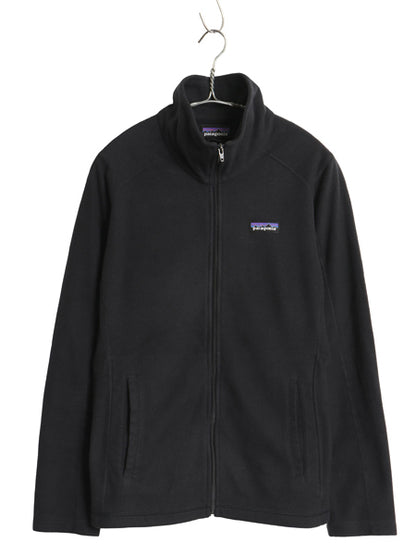 パタゴニア マイクロD フリース ジャケット レディース M / 19年製 ハイネック フルジップ ブルゾン ジャンパー ミドルレイヤー ブラック
