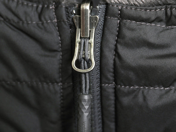 US企画 ノースフェイス リバーシブル ロング パーカー ジャケット レディース L 中綿 キルティング ナイロン パイル フリース フルジップ 