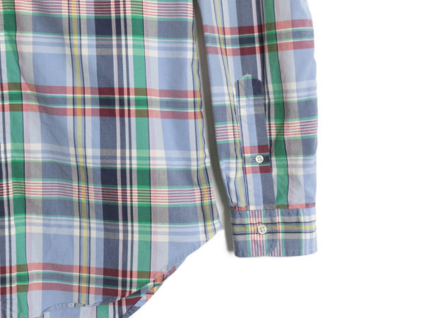 00s ラルフローレン チェック 長袖 ボタンダウン シャツ メンズ M オールド ポロ CLASSIC FIT コットン ワンポイント ポニー マルチカラー