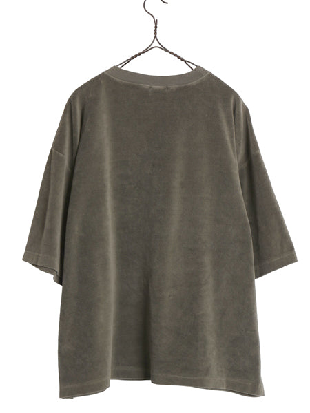 90s 00s ☆ UTILITY ボーダー パイル 半袖 Tシャツ メンズ L 程 古着 オールド Y2K テック サーフ ビッグシルエット ショート丈 カットソー
