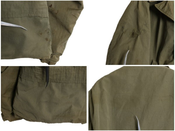 40's ★ 米軍実物 USN ネイビー N-4 デッキ ジャケット 36 メンズ S 程/ ヴィンテージ ミリタリー フィールド M-41 コの字 ジップ 大戦 WW2