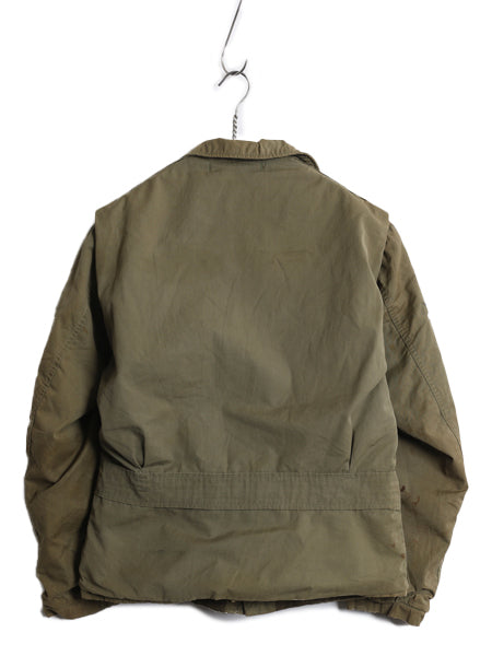40's ★ 米軍実物 USN ネイビー N-4 デッキ ジャケット 36 メンズ S 程/ ヴィンテージ ミリタリー フィールド M-41 コの字 ジップ 大戦 WW2