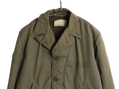 40's ★ 米軍実物 USN ネイビー N-4 デッキ ジャケット 36 メンズ S 程/ ヴィンテージ ミリタリー フィールド M-41 コの字 ジップ 大戦 WW2