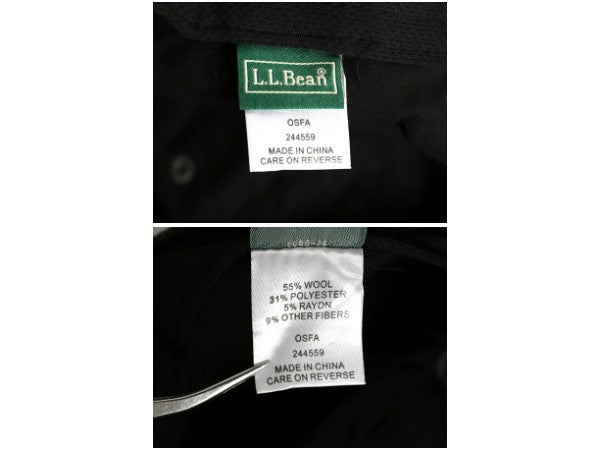 エルエルビーン ウール ベースボール キャップ メンズ レディース フリーサイズ / 古着 帽子 トラッカー ハット 2トーン 無地 防寒 秋 冬