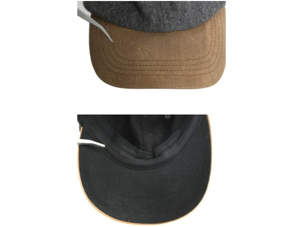 エルエルビーン ウール ベースボール キャップ メンズ レディース フリーサイズ / 古着 帽子 トラッカー ハット 2トーン 無地 防寒 秋 冬